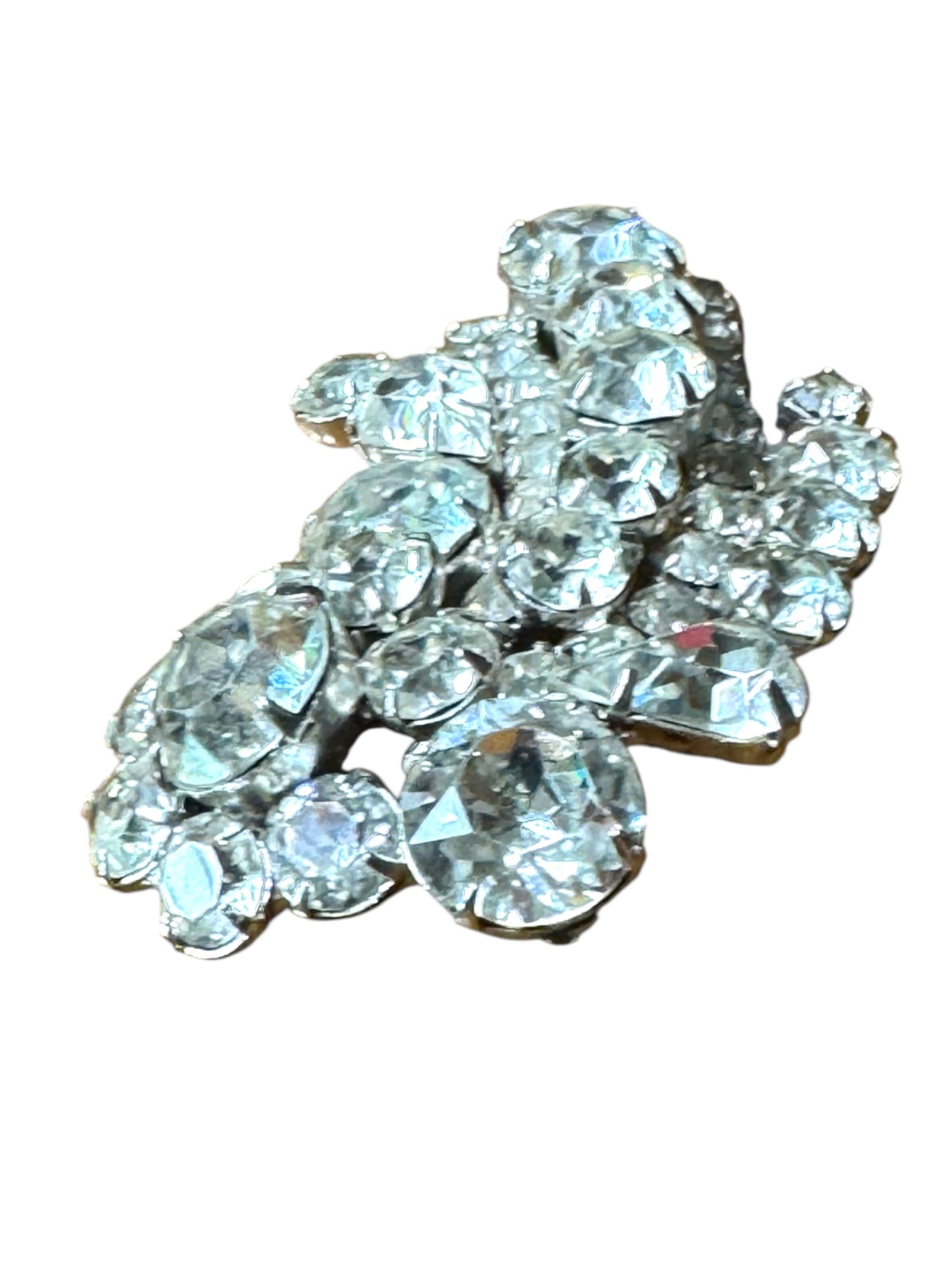 Dazzling mid-century Kramer signed rhinestone brooch – layered brilliance in silver tone, 1950s–1960s vintage jewelry