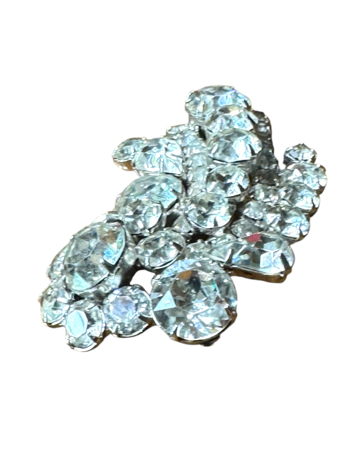 Dazzling mid-century Kramer signed rhinestone brooch – layered brilliance in silver tone, 1950s–1960s vintage jewelry
