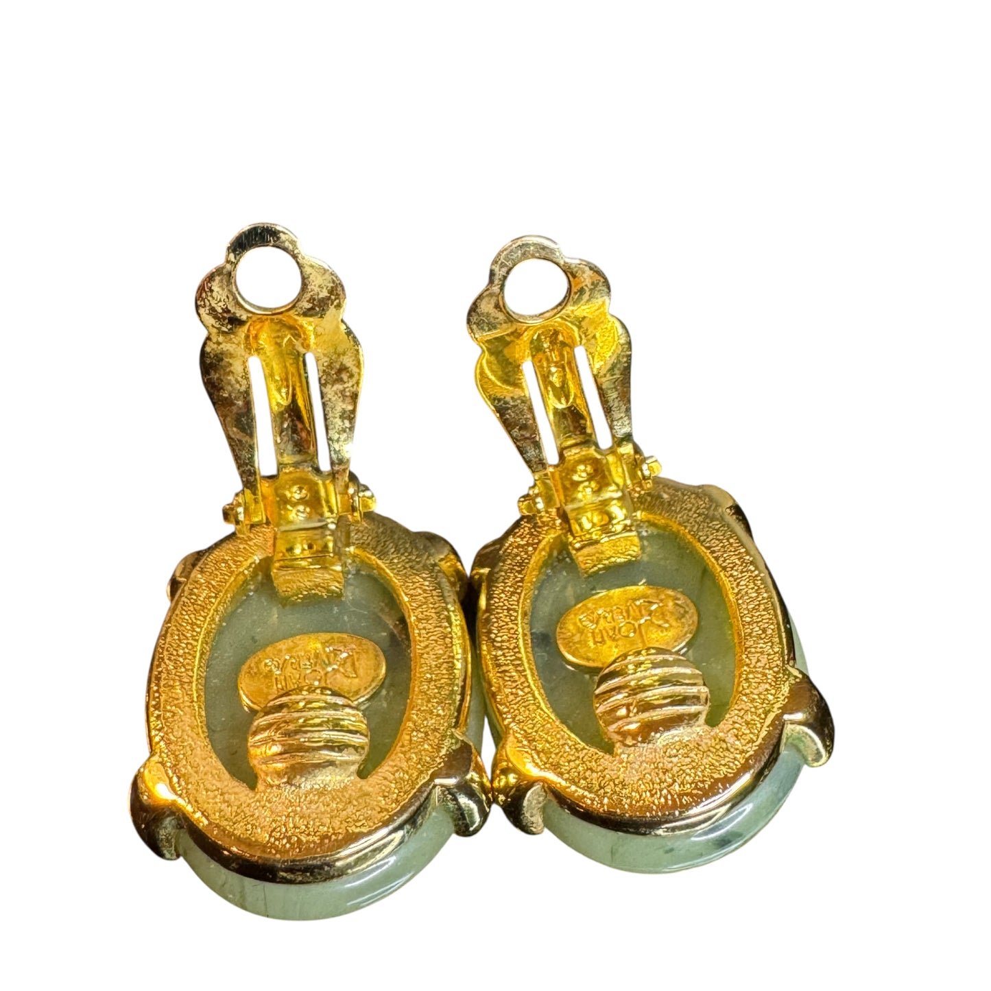 Joan Rivers Vintage Green Lucite Necklace & Clip-On Earrings Set – Signed