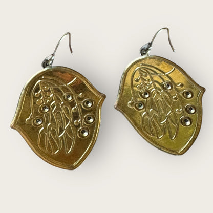 Vintage Sicilian 800 Silver Earrings with Dream Catcher-Inspired Design