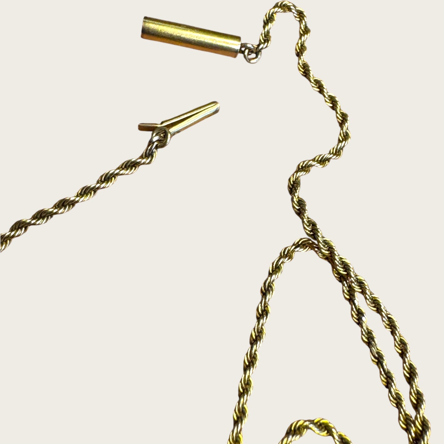 Antique 10K Gold Edwardian Lavalier Pendant Necklace with Seed Pearls & Mother of Pearl Drops