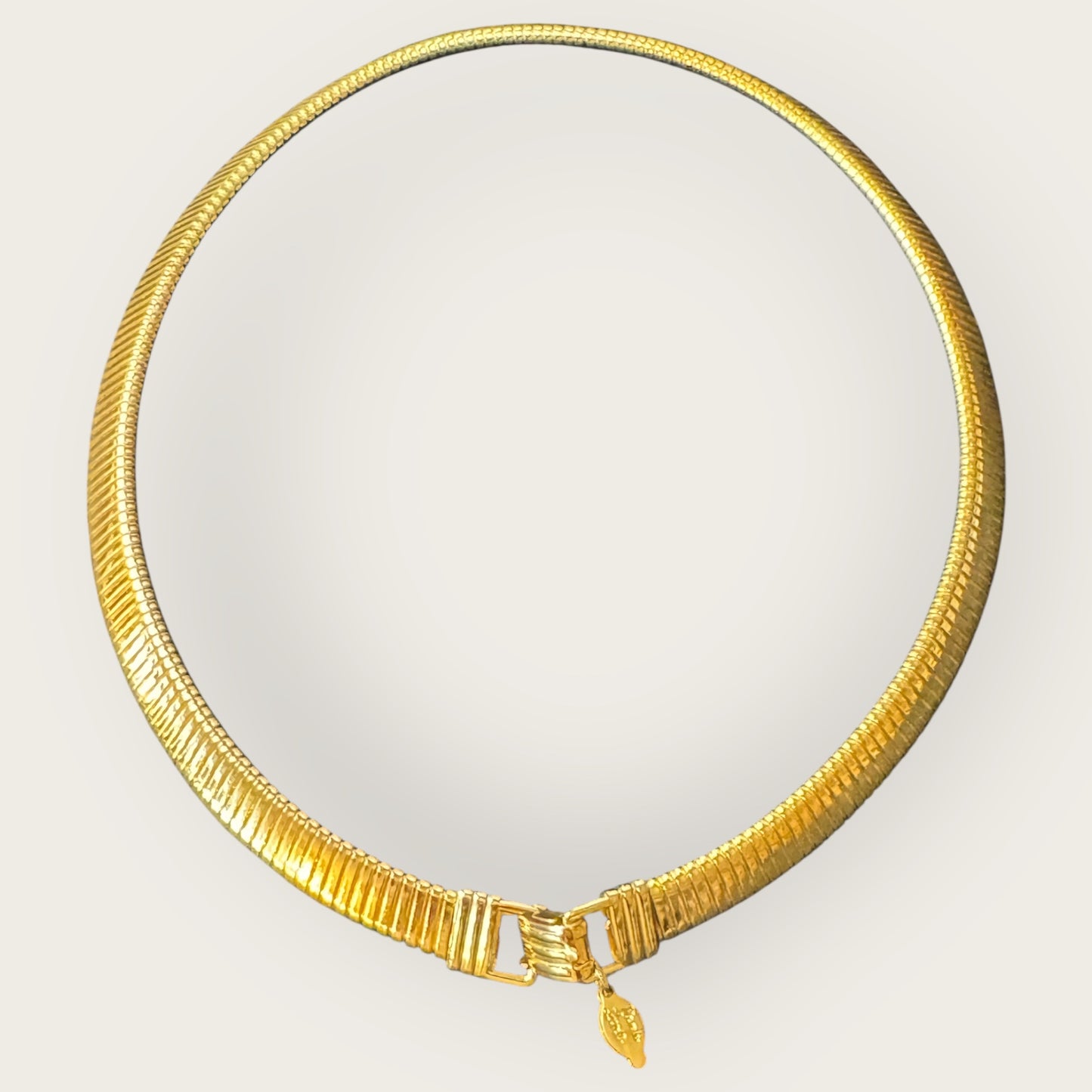 Vintage Park Lane Gold-Tone Omega Collar Necklace – Signed