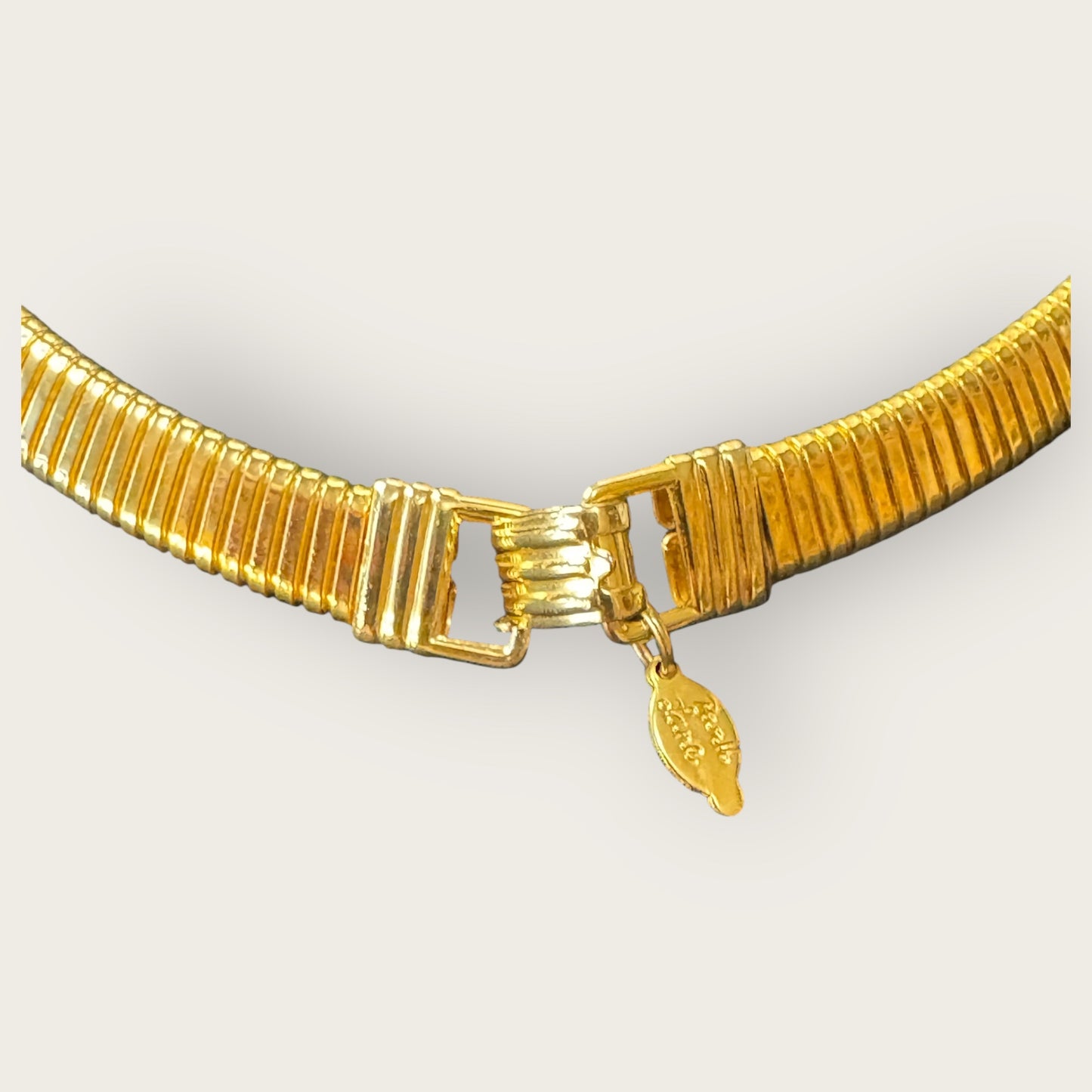 Vintage Park Lane Gold-Tone Omega Collar Necklace – Signed
