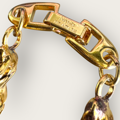 Napier Rope Necklace – Signed Gold-Tone Chunky Chain, 18 Inch