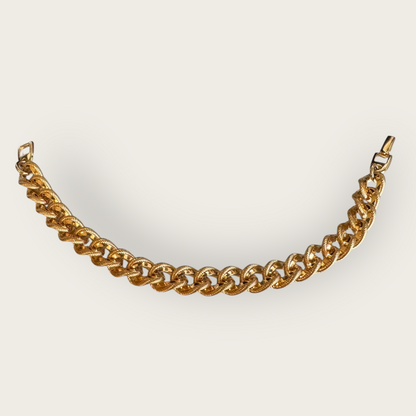 Vintage Napier Gold-Tone Link Bracelet – Signed Patent Pending, Chunky Chain, 6 ¾ Inch