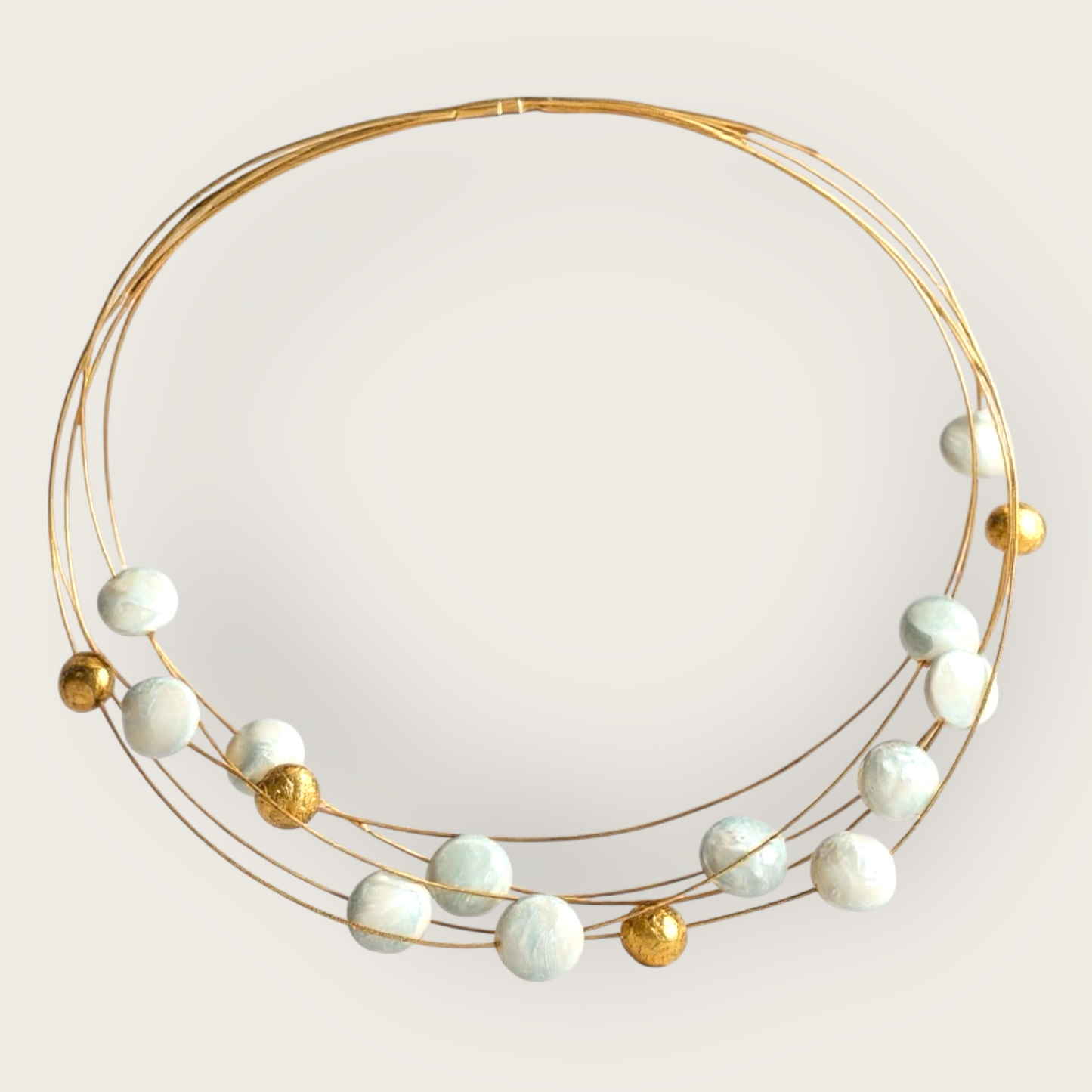 Vintage 18k Gold Coin Pearl Multi-Strand Necklace | Freshwater Pearl Choker | Finely Crafted Statement Jewelry | Private Collection