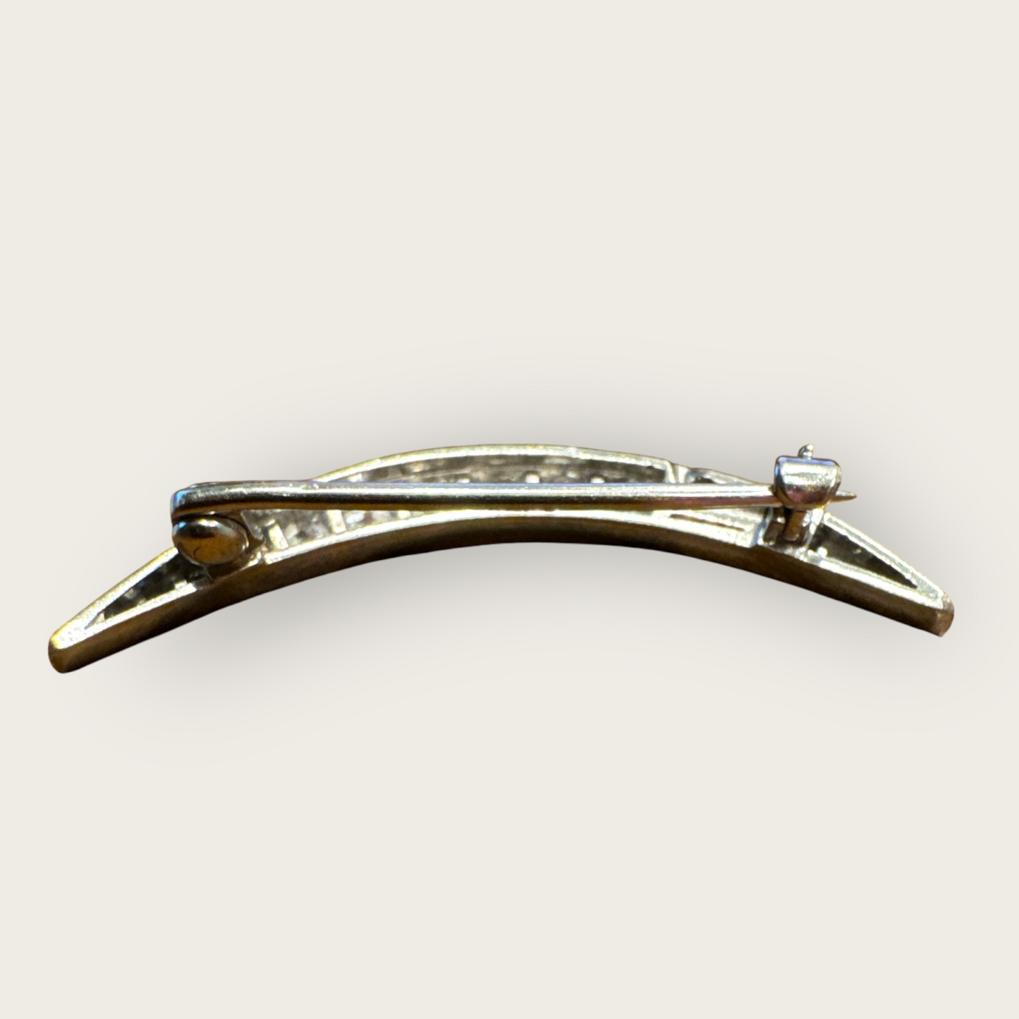 Platinum Diamond Crescent Moon Brooch – Edwardian to Early Art Deco, ca. 1910s–1920s | Private Collection