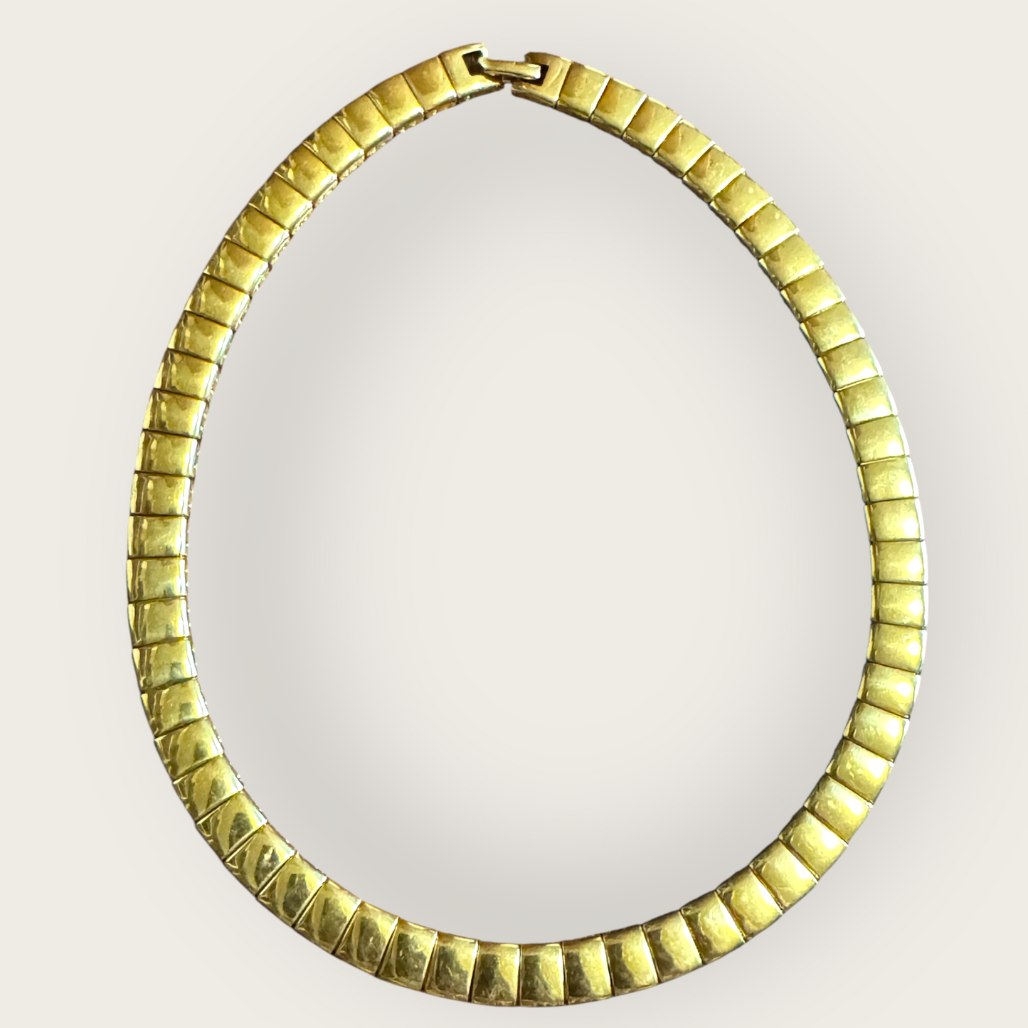 Vintage Napier Gold-Tone Choker Necklace Chunky 1980s Statement Collar