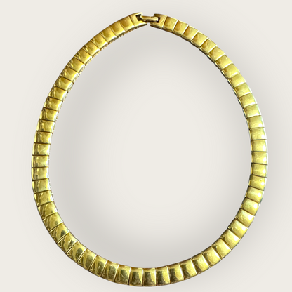 Vintage Napier Gold-Tone Choker Necklace Chunky 1980s Statement Collar