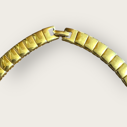 Vintage Napier Gold-Tone Choker Necklace Chunky 1980s Statement Collar