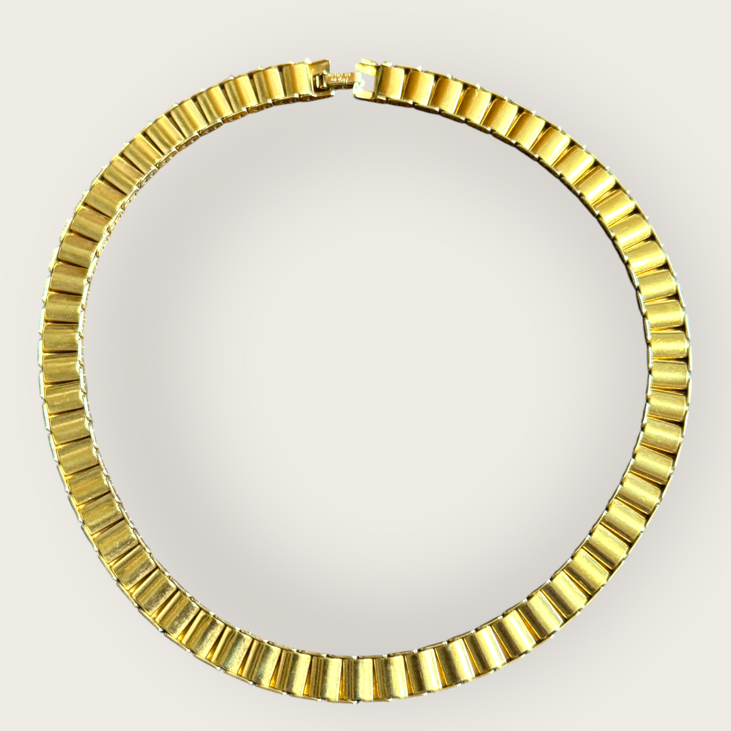 Vintage Napier Gold-Tone Choker Necklace Chunky 1980s Statement Collar