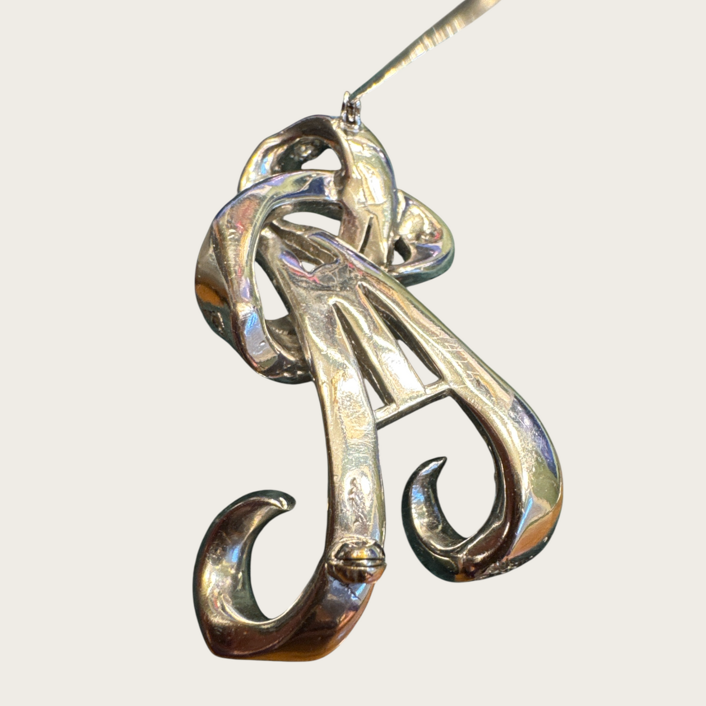 Vintage Eisenberg Rhinestone Brooch – Late 1940s Script Mark, Rhodium-Plated, Verified Authentic