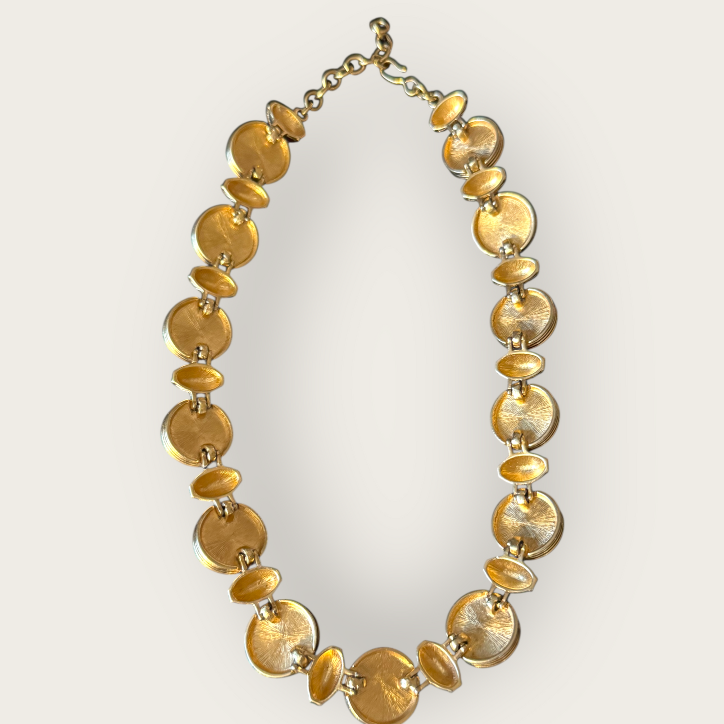 Vintage Monet Gripoix-Style Red Cabochon & Faux Pearl Statement Collar Necklace — Black Enamel, Signed