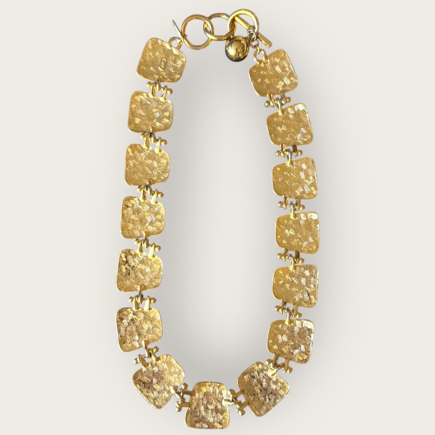 Vintage Anne Klein for Talbots Gold & Navy Enamel Statement Collar Necklace – Signed, Rare