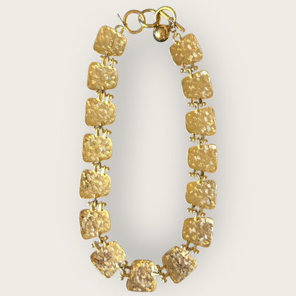 Vintage Anne Klein for Talbots Gold & Navy Enamel Statement Collar Necklace – Signed, Rare