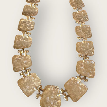 Vintage Anne Klein for Talbots Gold & Navy Enamel Statement Collar Necklace – Signed, Rare