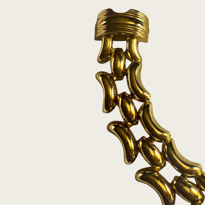 Vintage Kenneth Jay Lane KJL Gold-Tone Bracelet with Blue Lucite Rhinestone – 7 Inch