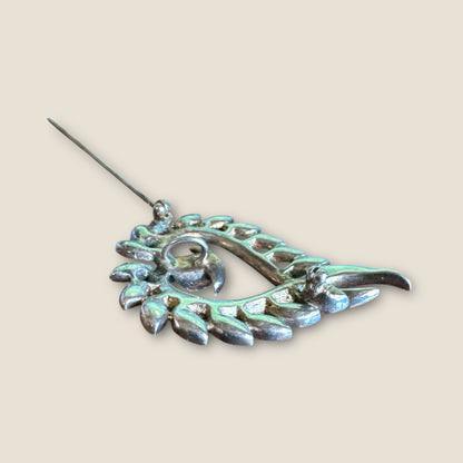 Vintage Ruby Red Heart Brooch & Pendant – Diamanté Rhinestones, Alfred Philippe Style (Unsigned Trifari)