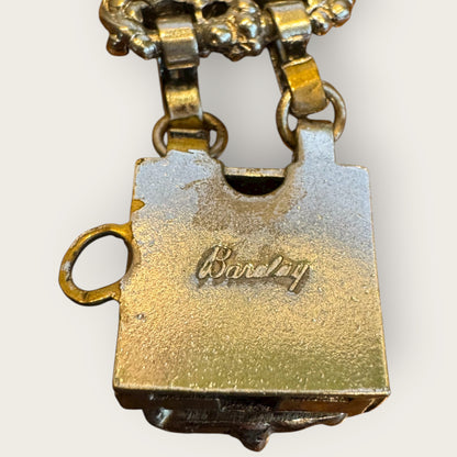 Vintage Barclay Uranium Rhinestone Parure – Signed Necklace, Bracelet & Earrings Set, 1950s Hollywood Regency Glamour