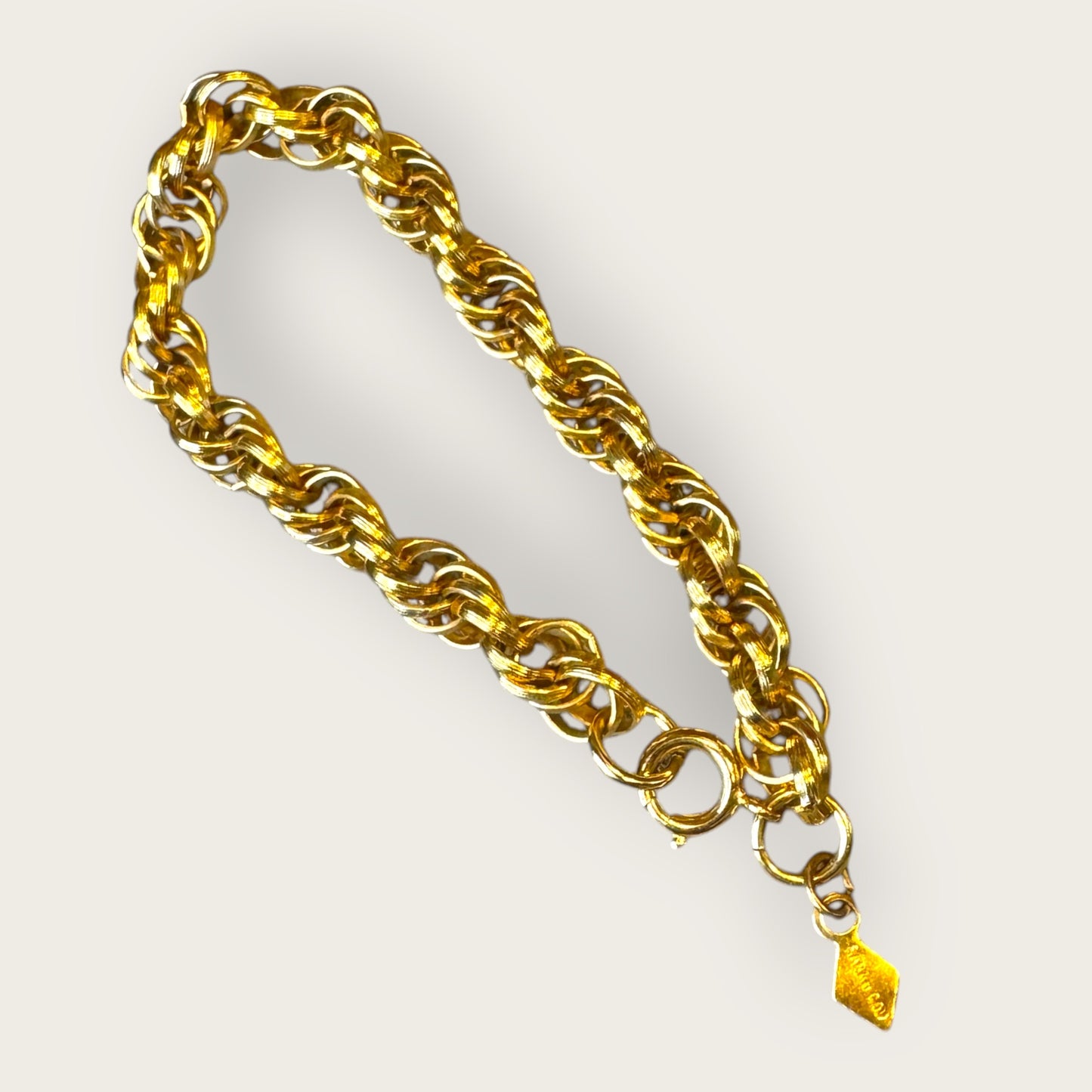 Vintage Sarah Coventry “Galaxy” Necklace & Bracelet Set – Gold Tone with Avocado Lucite Drop, Original Box, 1960s