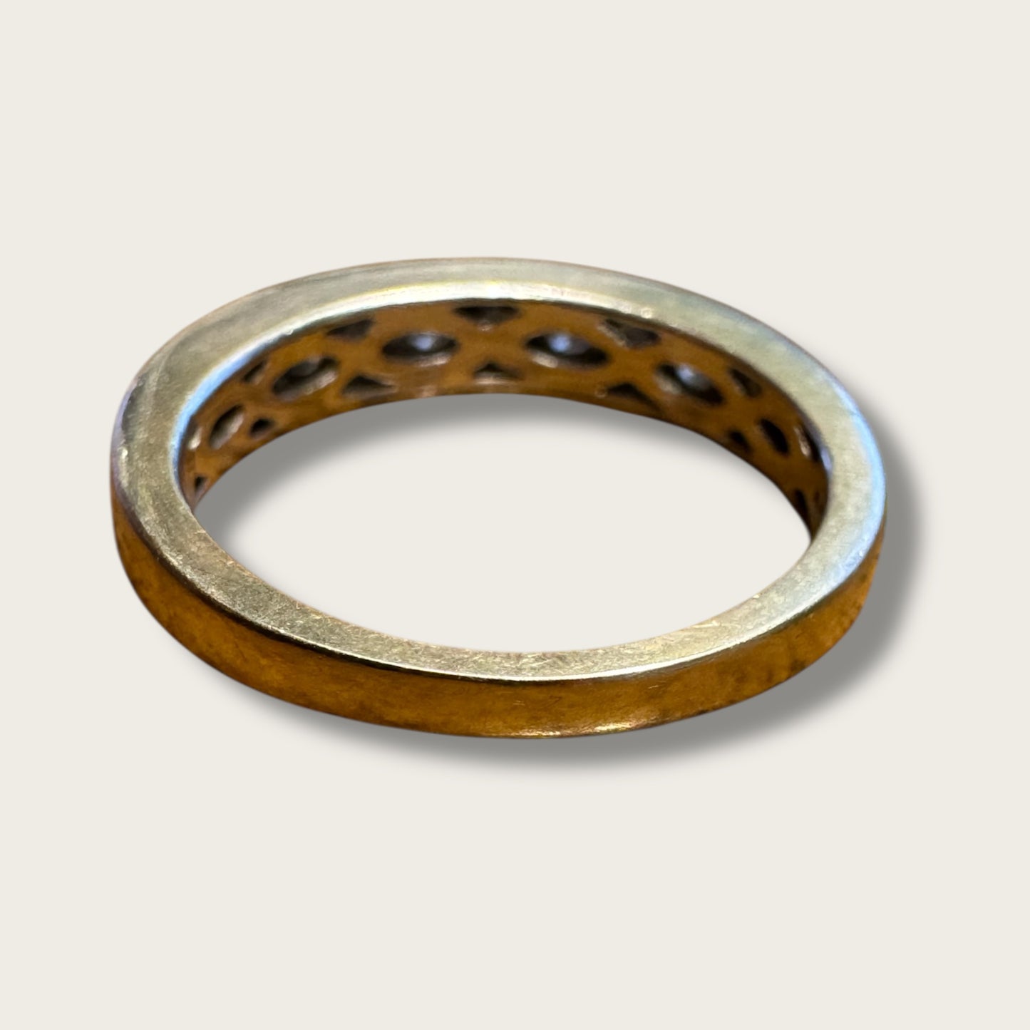 14K White Gold Channel-Set Diamond Band – 0.63ctw Natural Diamonds, Size 6