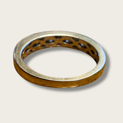 14K White Gold Channel-Set Diamond Band – 0.63ctw Natural Diamonds, Size 6