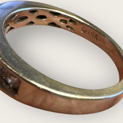 14K White Gold Channel-Set Diamond Band – 0.63ctw Natural Diamonds, Size 6