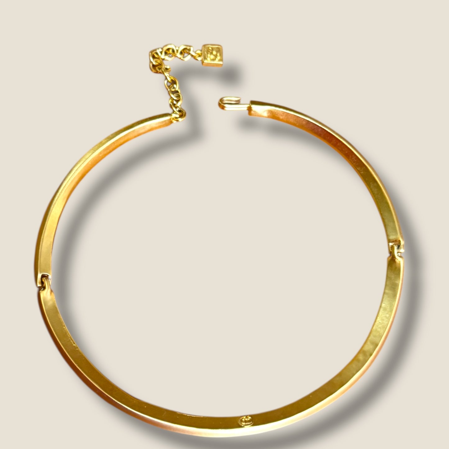 Authentic 1980s Karl Lagerfeld Couture Enamel Collar & Hoop Earring Set