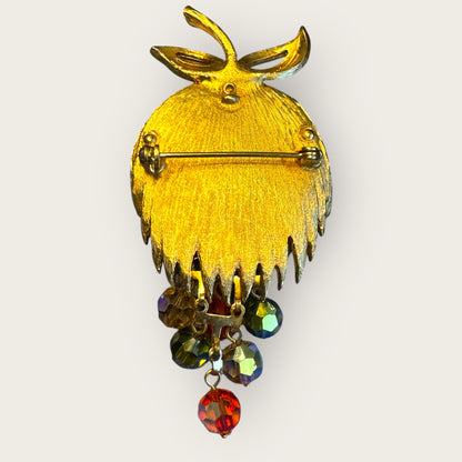 Vintage Gold-Tone Cha-Cha Cluster Brooch – Autumn Crystal Cascade