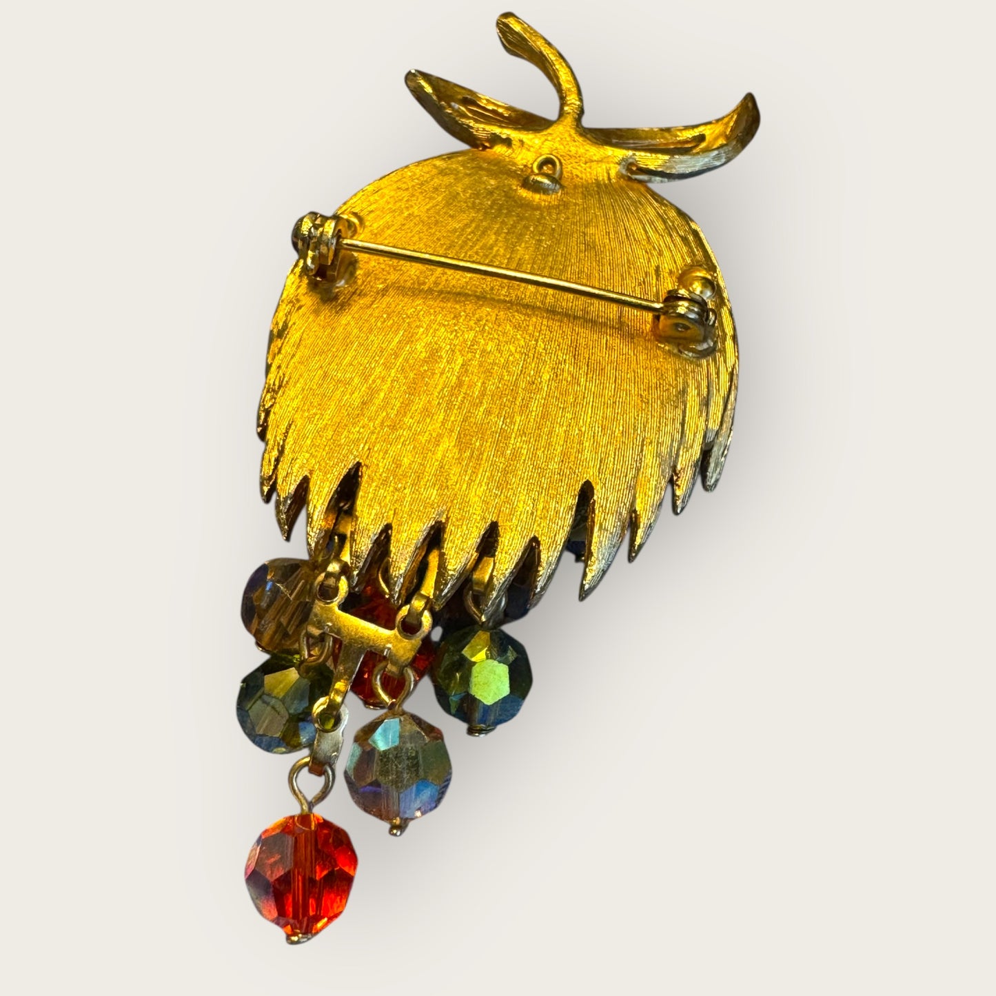 Vintage Gold-Tone Cha-Cha Cluster Brooch – Autumn Crystal Cascade