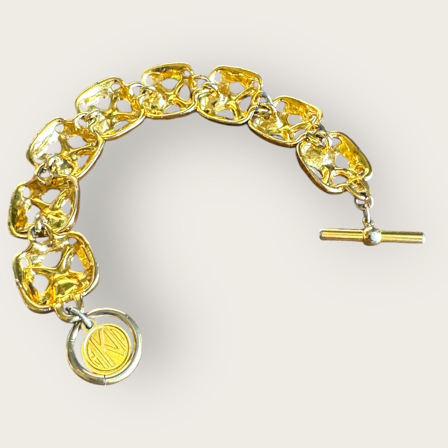Anne Klein II Gold-Tone Panel Bracelet with Jewel Enamel
