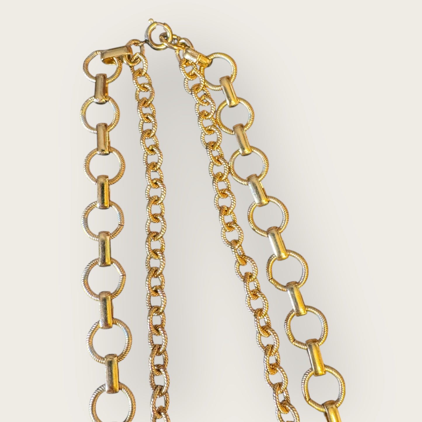 Signed Napier Victorian Revival Heraldic Medallion Necklace – Double Chain Statement Pendant