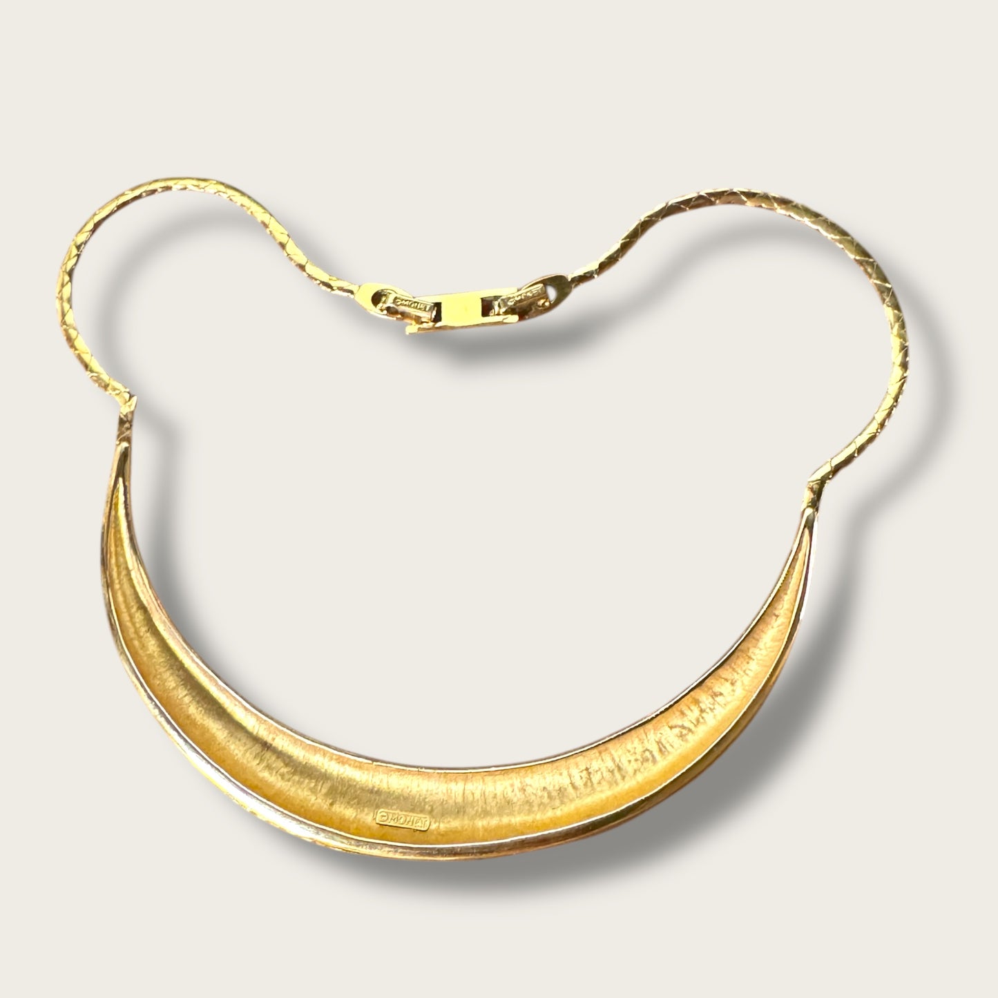 Vintage Monet “Swing Time Collection” Black Enamel & Rhinestone Collar Necklace – 1985 Book Piece