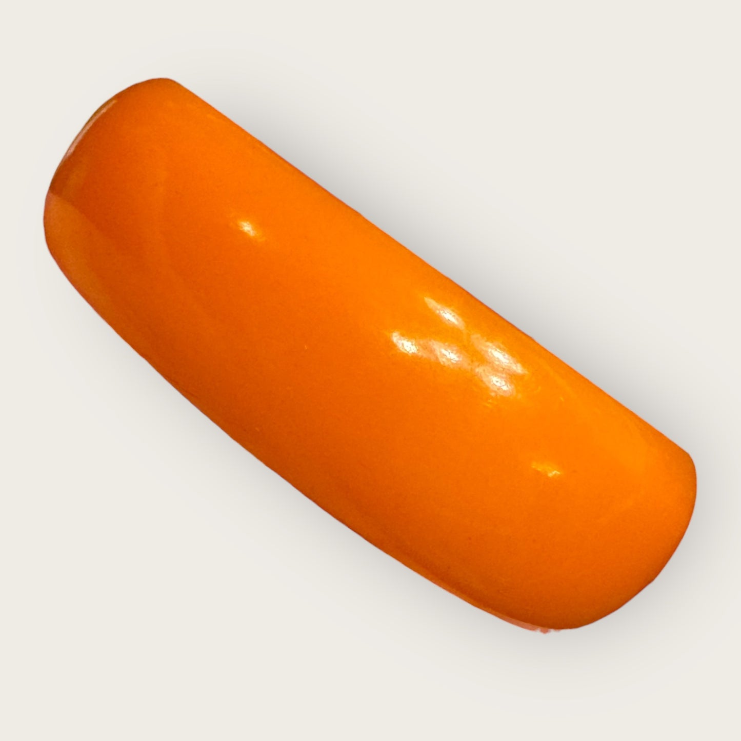 Vintage Authentic Bakelite Bangle – Pumpkin Marigold Orange Catalin – 1930s–1940s Tested