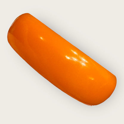 Vintage Authentic Bakelite Bangle – Pumpkin Marigold Orange Catalin – 1930s–1940s Tested