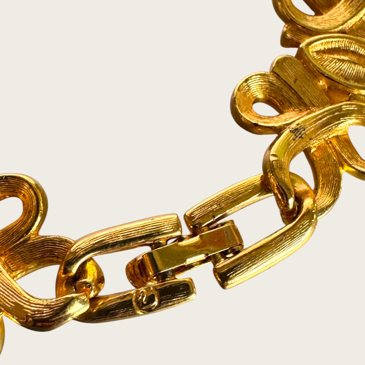 Swarovski Swan Signed Multicolor Navette Scroll Parure, 1990s Gold Tone Choker & Bracelet Set