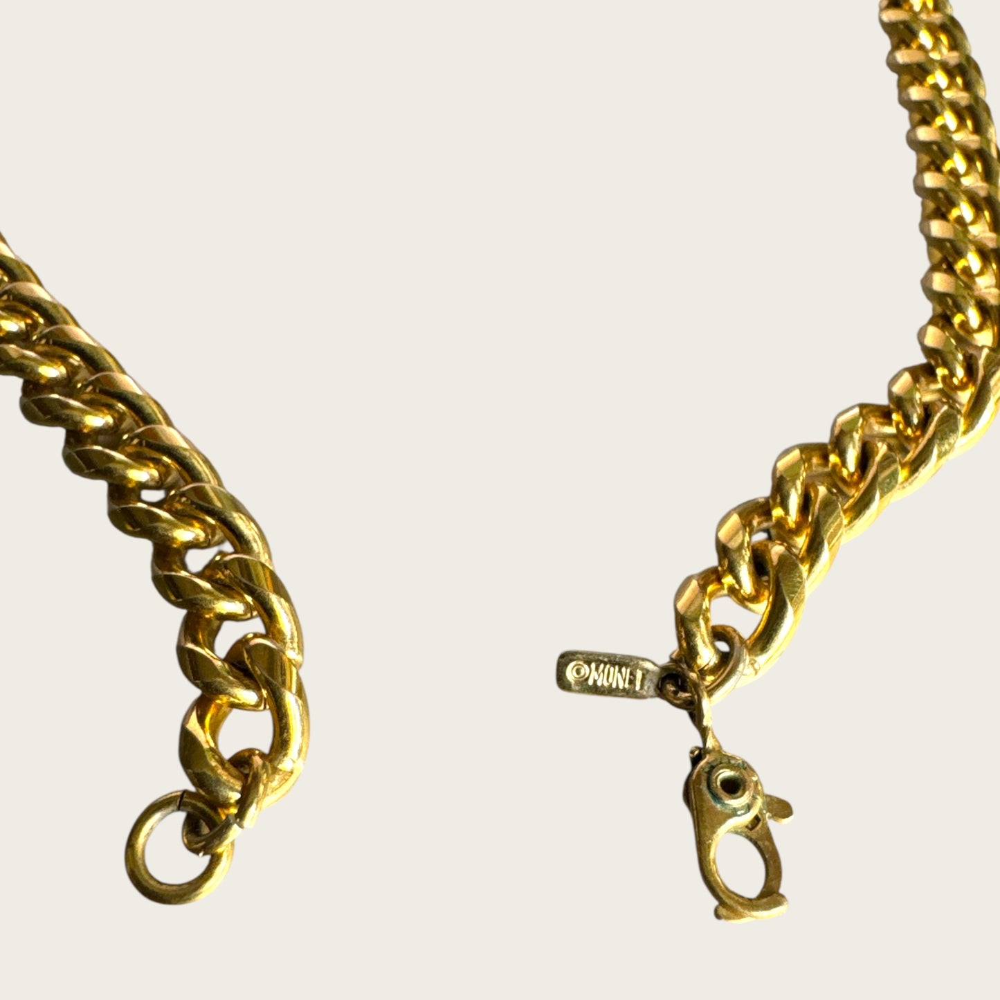 Vintage Monet Navy Enamel Twisted Collar Necklace in Sculpted Gold Tone