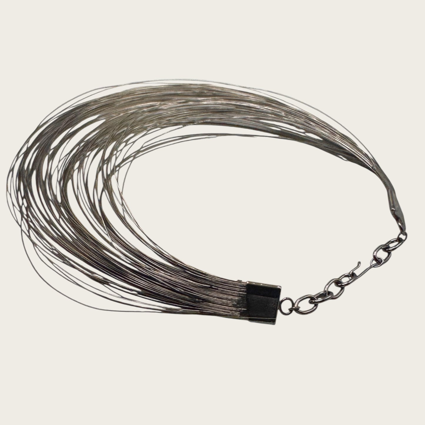 Signed Vendôme Sculptural Multi-Strand Wire Collar Necklace