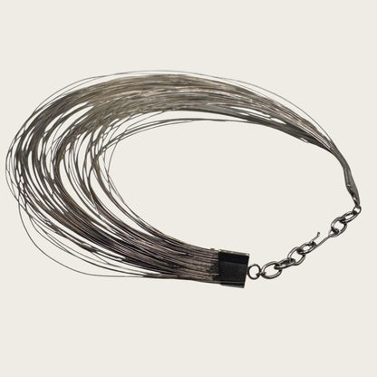 Signed Vendôme Sculptural Multi-Strand Wire Collar Necklace