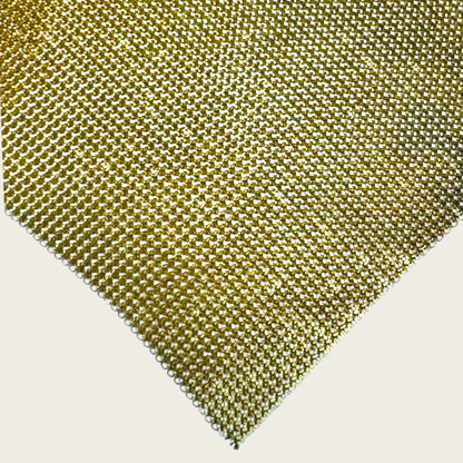 Vintage 1970s Whiting & Davis Gold Mesh Bib Necklace – Couture Statement Collar