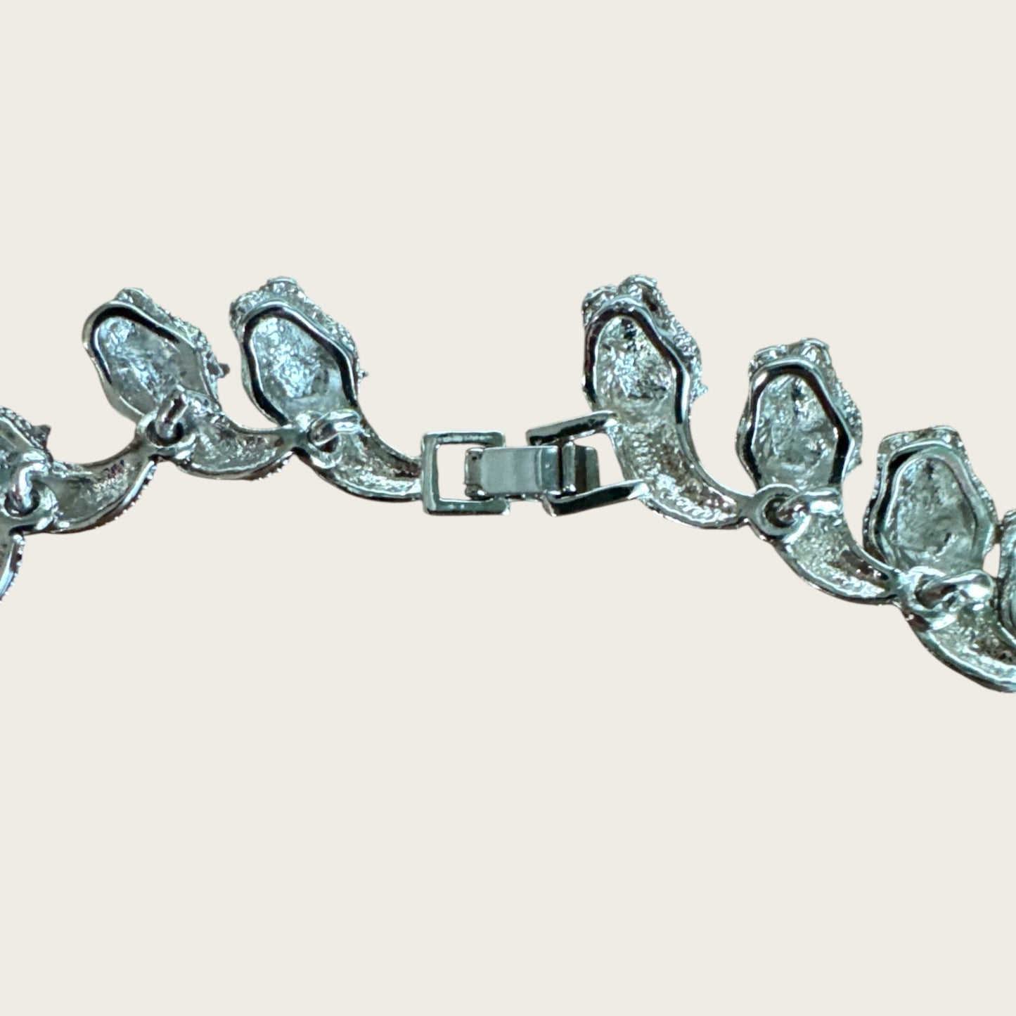 The Sapphire Leopard — Articulated Leopard Necklace & Clip-On Earrings Set (Unsigned, Vintage)