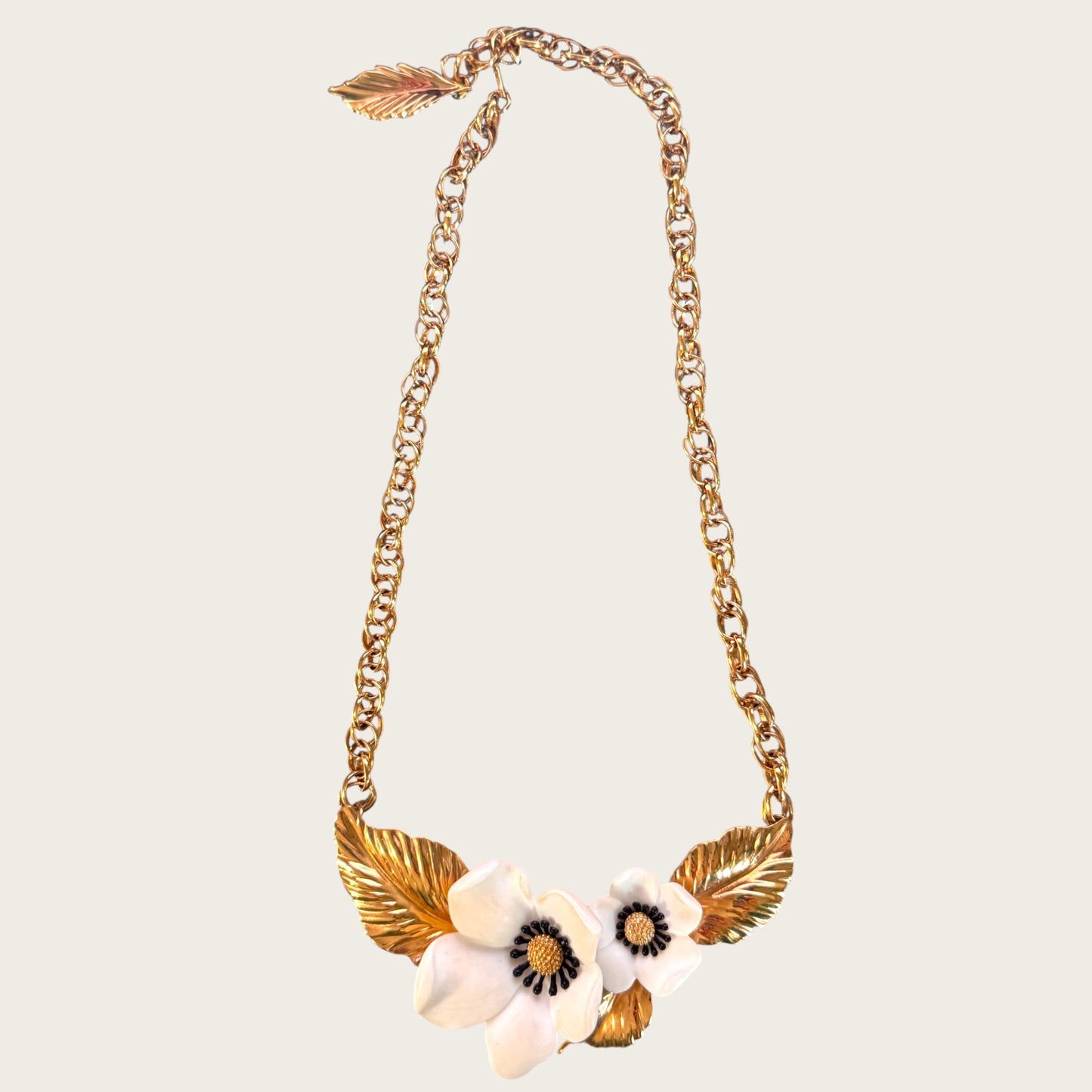 Louis Féraud Paris Magnolia Blossom Statement Necklace