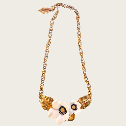 Louis Féraud Paris Magnolia Blossom Statement Necklace