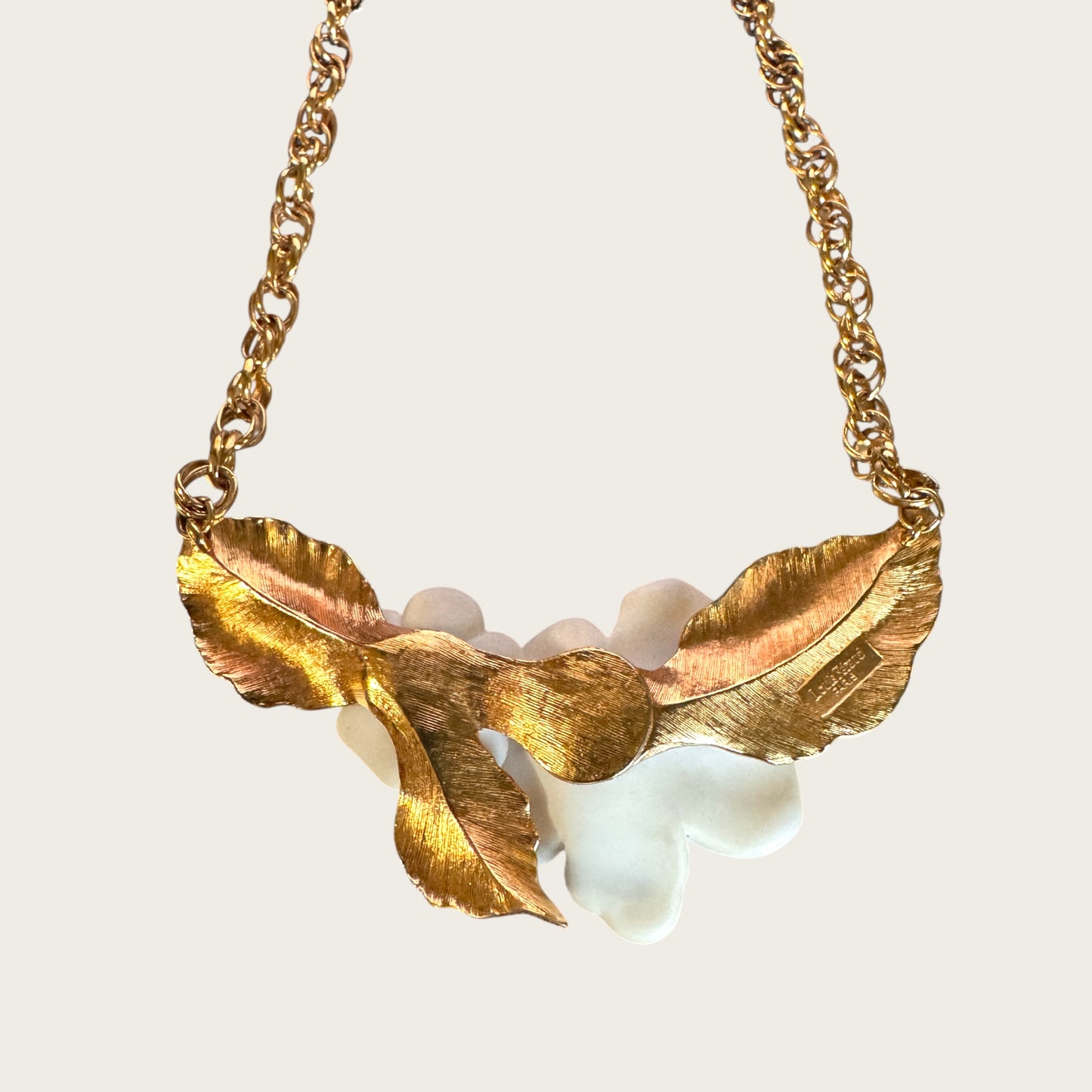Louis Féraud Paris Magnolia Blossom Statement Necklace