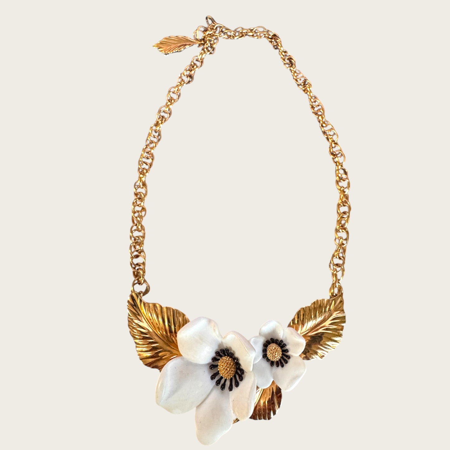 Louis Féraud Paris Magnolia Blossom Statement Necklace