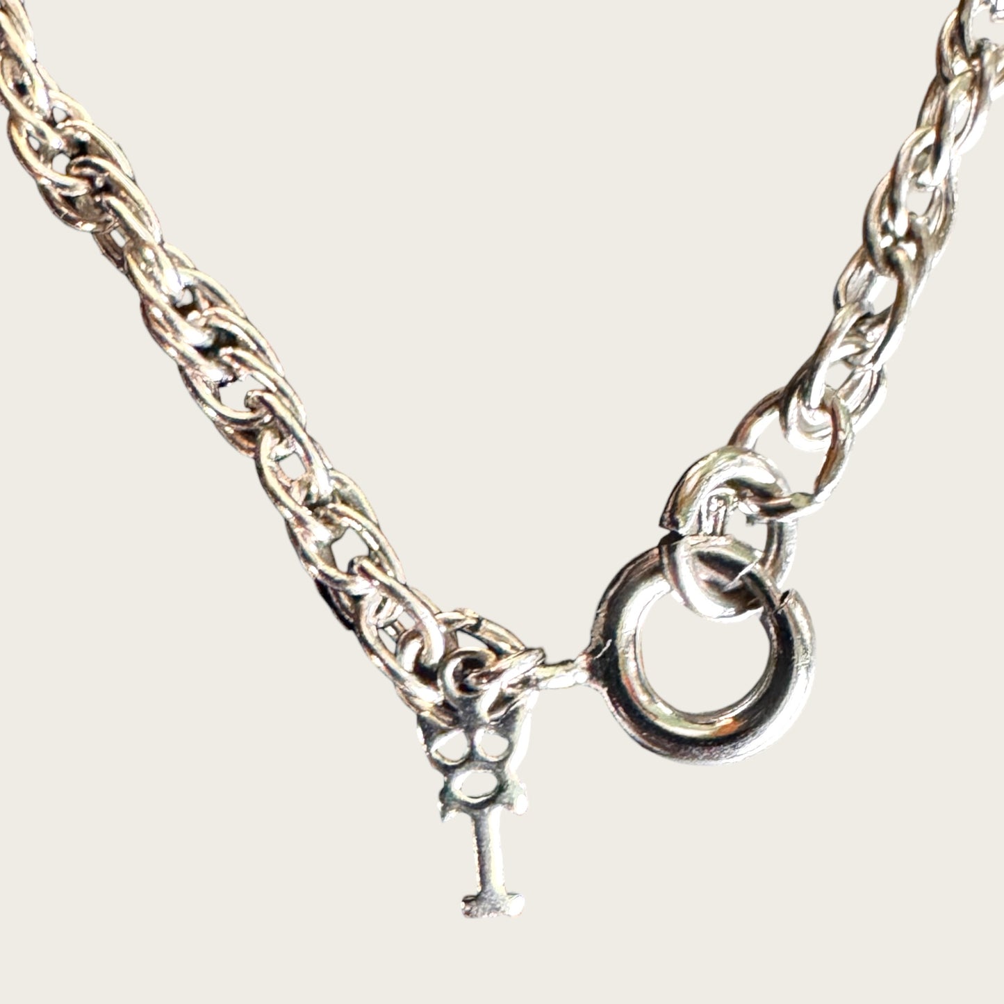 Vintage Trifari Maltese Cross Pendant Necklace – Sculptural Silver-Tone Statement