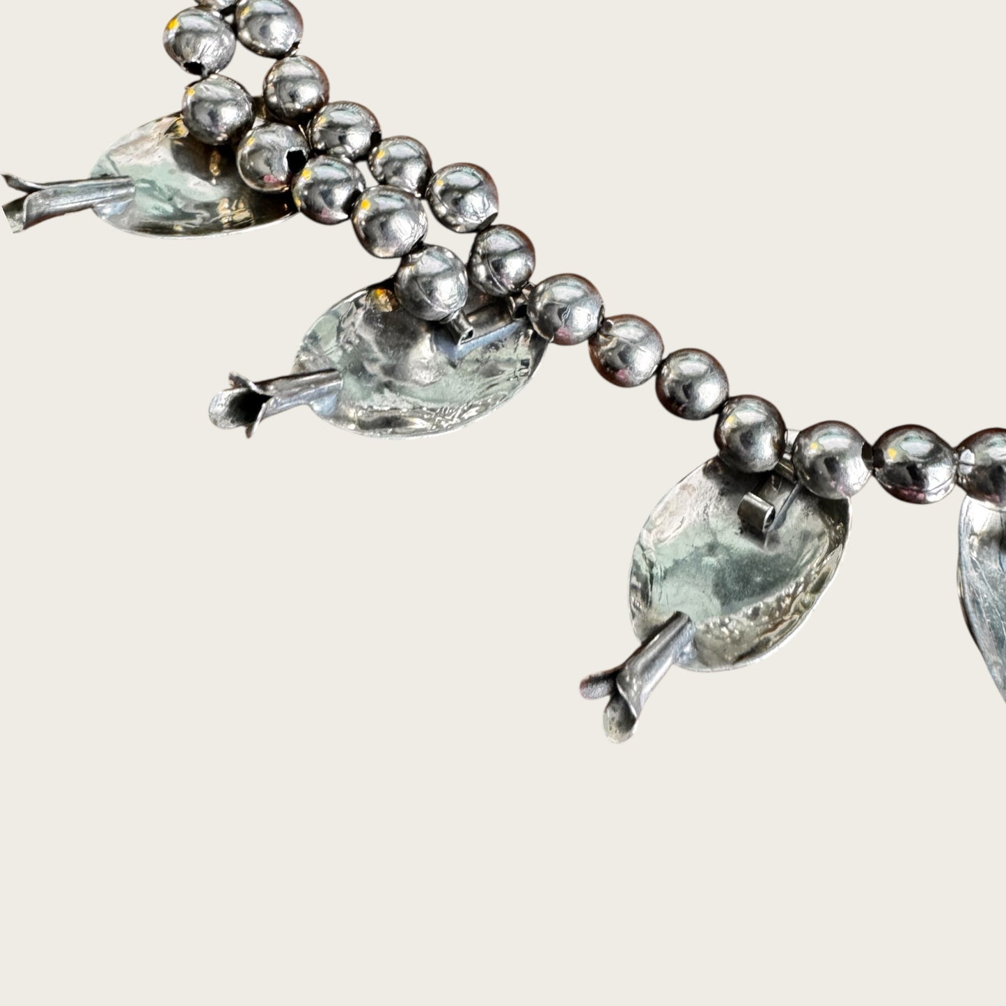 Vintage Artisan Genuine Amethyst Squash Blossom Style Necklace