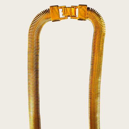 Vintage Givenchy Couture Opalescent Dragon’s Breath Glass Leaf Necklace with Rhinestone Detail