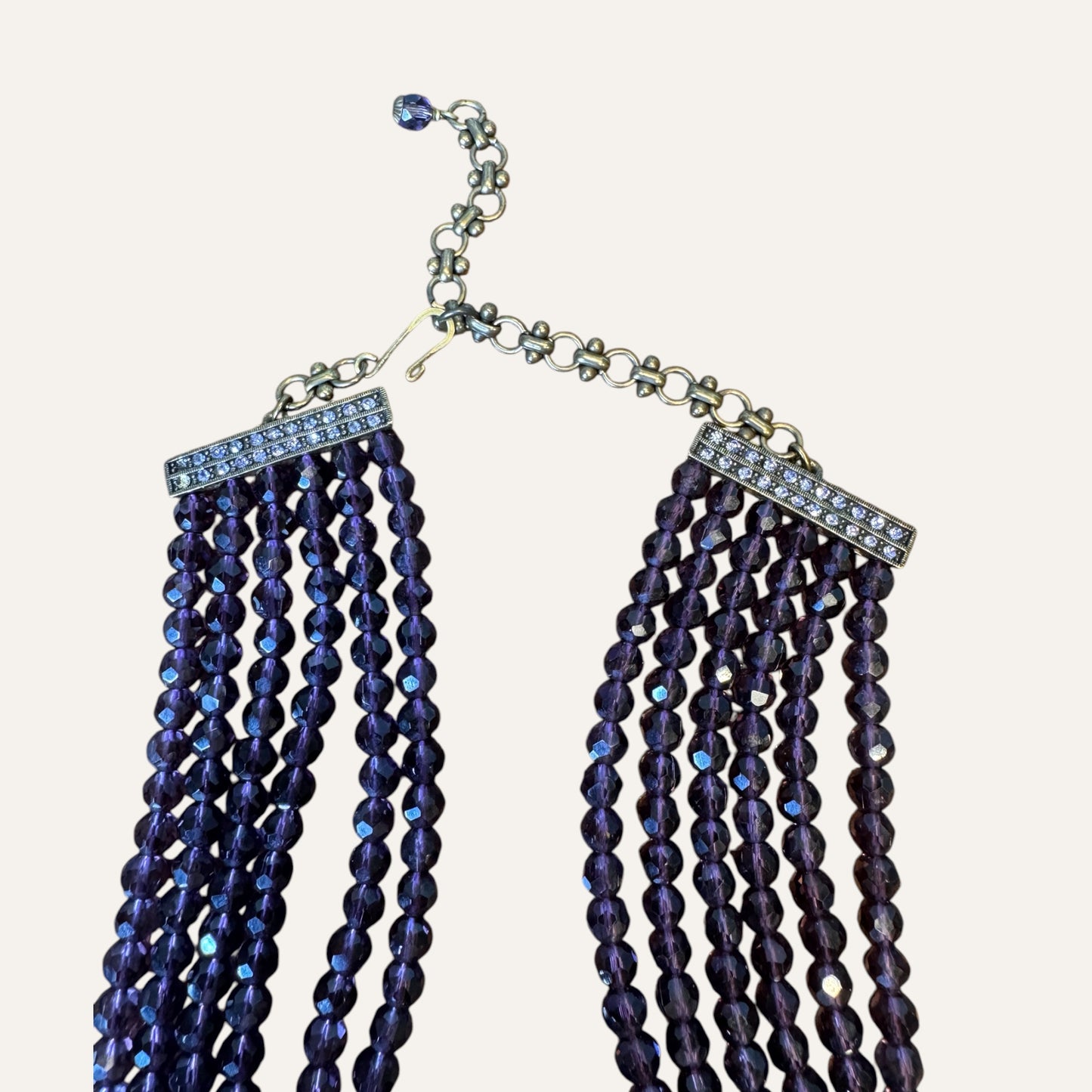Heidi Daus Midnight Rose Cascade Multi-Strand Crystal Necklace