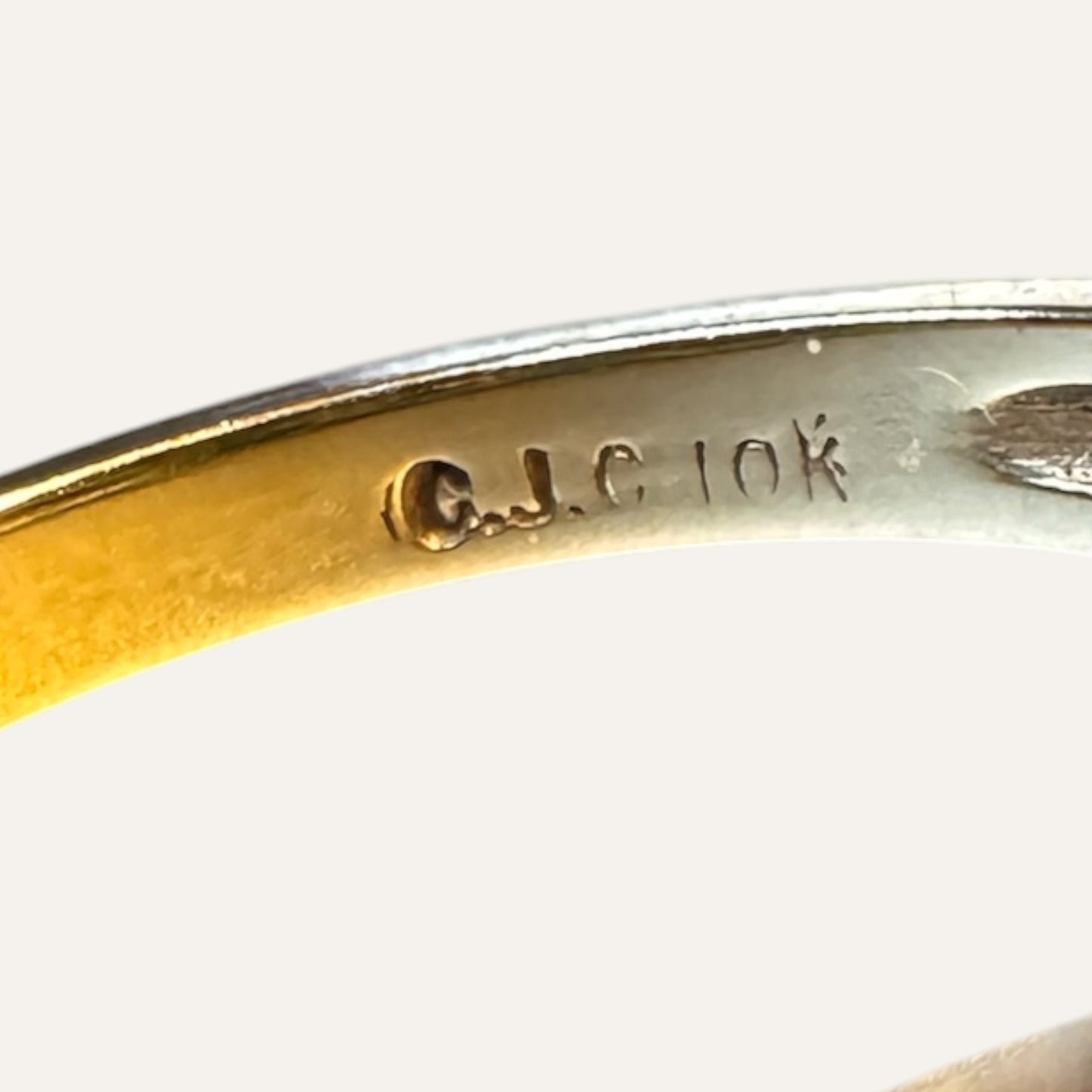 Vintage 10K Multi-Gemstone Baguette 10K Gold Band Ring